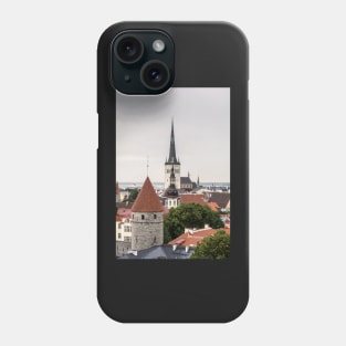 Cityscape of old Tallinn Phone Case