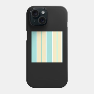 Pattern of pastel yellow and pastel blue stripes Phone Case