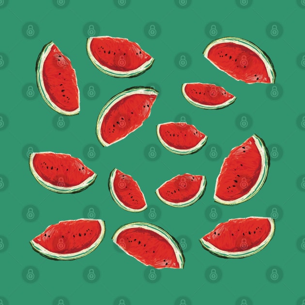 Watermelon Pieces by Manitarka