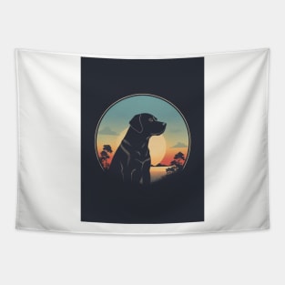 Labrador Retriever Dog 3 - Japanese Old Vintage Tapestry