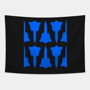 Lockheed SR-71 Blackbird - Blue and White Pattern Design Tapestry