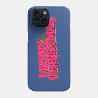 Merry Christmas (Black Metal - pink!) Phone Case