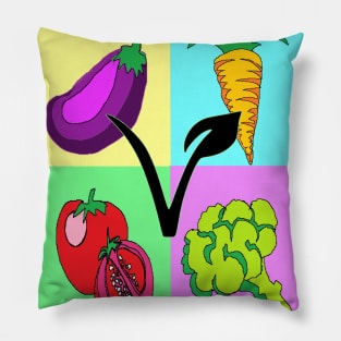 Vegan Pop Art veg Pillow