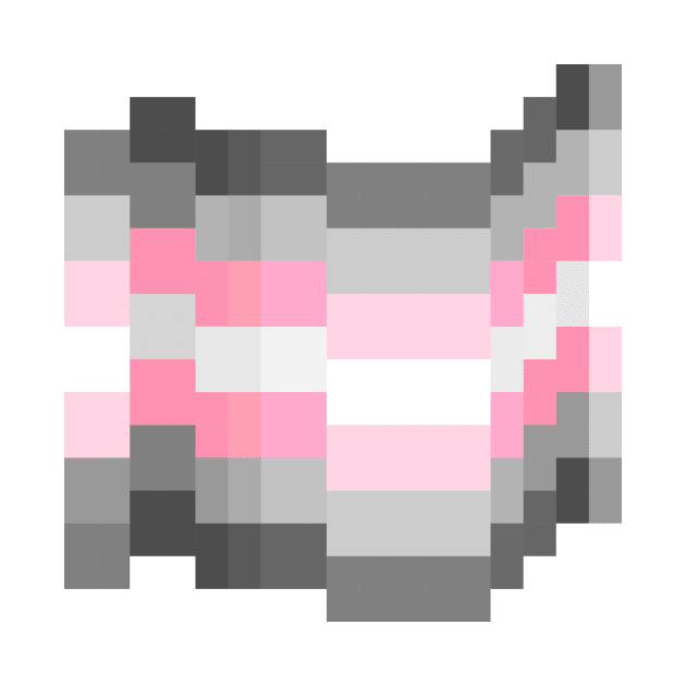 Demigirl Pixel Pride Flag by traditionation