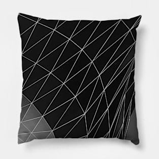 Monochrome photo of triangle shape digital wallpaper Pillow