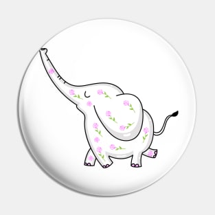 Funny porcelain elephant Pin