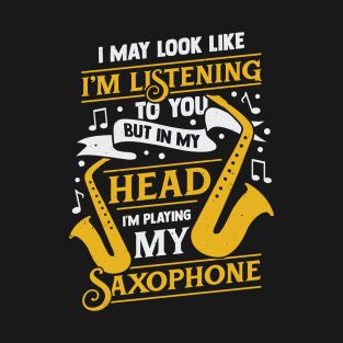 Saxophone Music Sax Player Saxophonist Gift T-Shirt