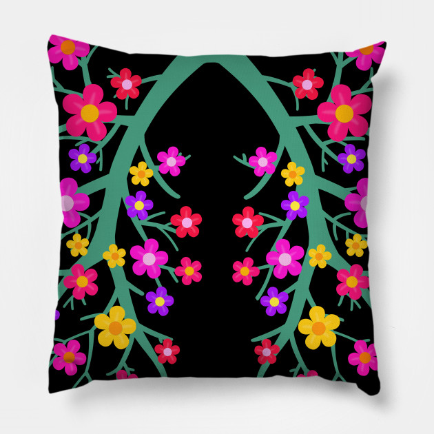 Flowers Lung Cancer Awareness Gift White Ribbon Design ...