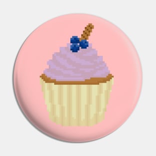 Purple cupcake pixel art Pin