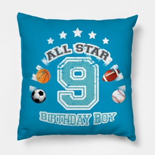 sports birthday boy, 9 years old Pillow