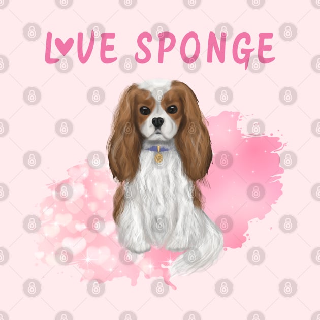 Blenheim Cavalier King Charles Spaniel Love Sponge by Cavalier Gifts