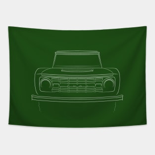 1966-1977 Ford Bronco - front stencil, white Tapestry