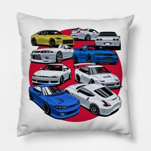 JDM cars Mix Pillow