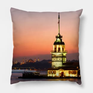 Maiden's Tower İstanbul Turkey Pillow