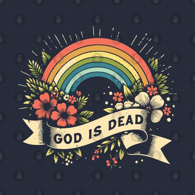 God Is Dead // Vintage Atheist Design by Trendsdk