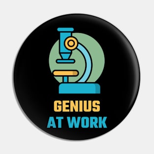 Genius at Work Pin