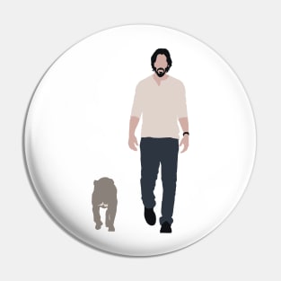 John Wick and dog Pin