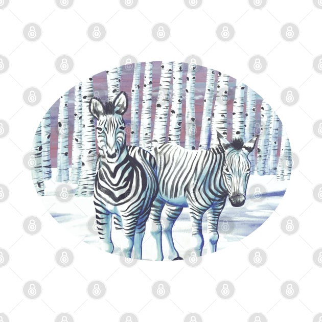 Zebras in the Snow by GnarlyBones