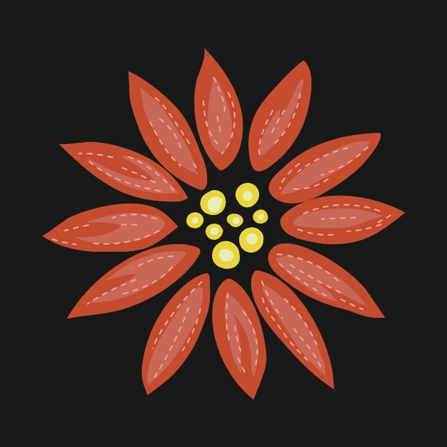 Folk Art Poinsettia Splash by SWON Design