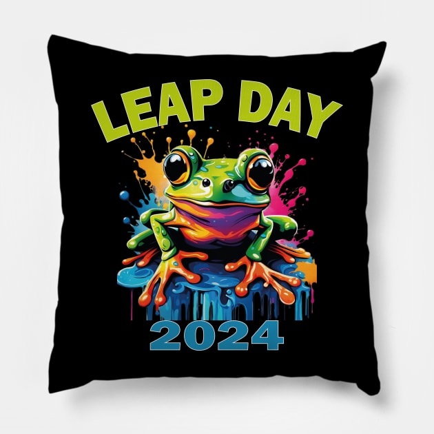leap day 2024 Pillow by mdr design