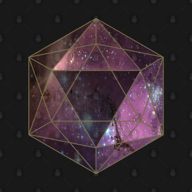 Starred sky geometry concept: a crystal purple heart by Blacklinesw9