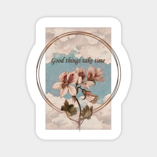 Art beautiful dream love romantic clouds sky aesthetic retro vintage flower floral print inspired artsy renaissance classic classy good vibes positivity inspiration motivation Magnet