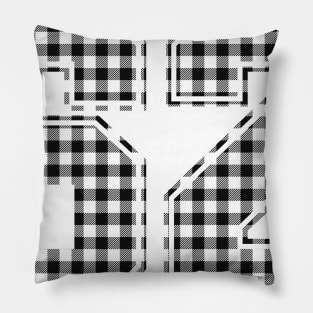 Plaid Number - 62 - Dark Pillow