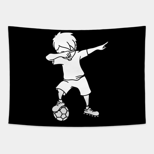 'Dabbing Soccer Boy' Cool Balls Gift Tapestry by ourwackyhome