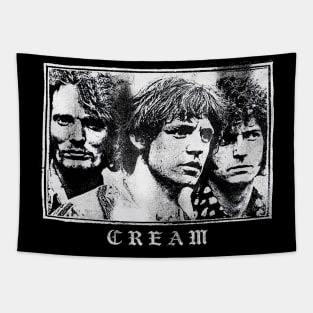 Cream /// Vintage Look Original Faded Design Tapestry