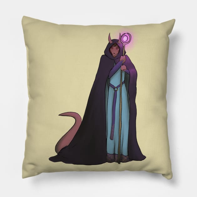 Tiefling Pillow by AlexTal