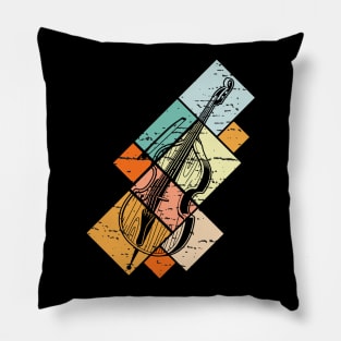 Retro Violin Design T-Shirt Pillow