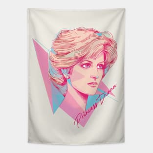 Princess Diana 80s Retro Aesthetic Tapestry