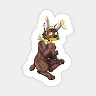 Bobtail BunnyCat: Chocolate (Yellow) Magnet