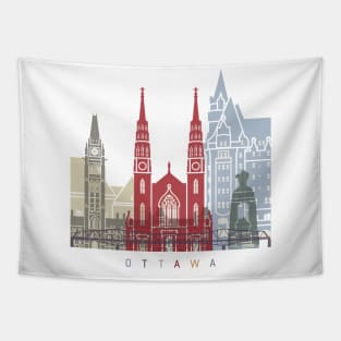 Ottawa skyline poster Tapestry