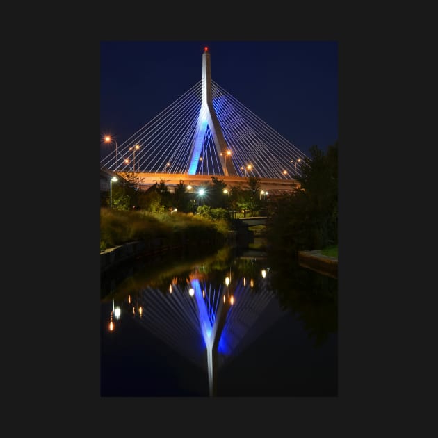 Lenny Zakim Bridge Reflection Boston MA by WayneOxfordPh