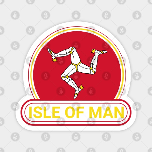 Isle of Man Country Badge - Isle of Man Flag Magnet by Yesteeyear