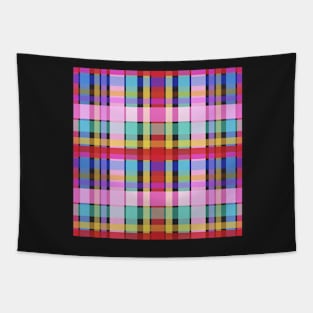 Bright Plaid Tapestry