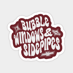 Bubble Windows & Side Pipes! (White) Magnet