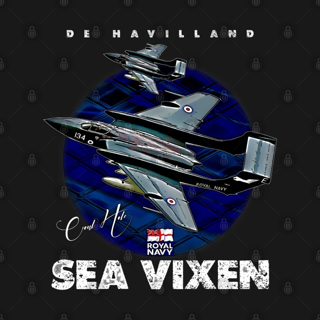 de Havilland Sea Vixen Royal Navy Fighter Aircraft by aeroloversclothing