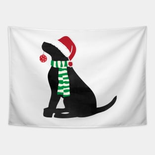 Christmas Black Lab Holiday Dog Tapestry