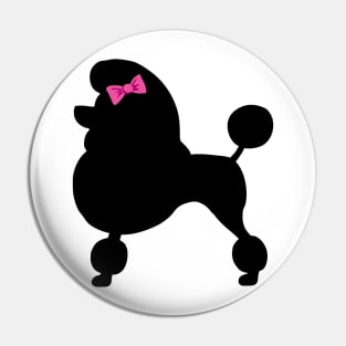 Black Show Poodle Pin