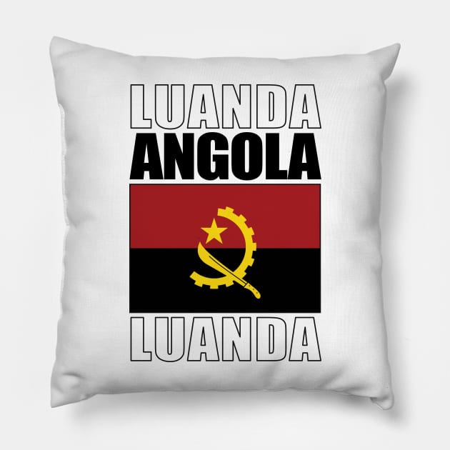 Flag of Angola Pillow by KewaleeTee