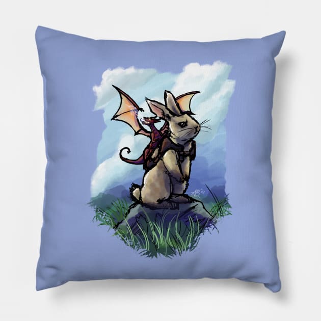 Unlikely Team Pillow by Art of Ariel Burgess