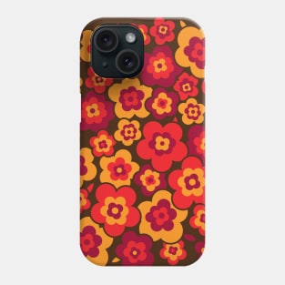 Retro Vintage Orange Poppies Phone Case