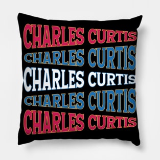 TEXT ART USA CHARLES CURTIS Pillow