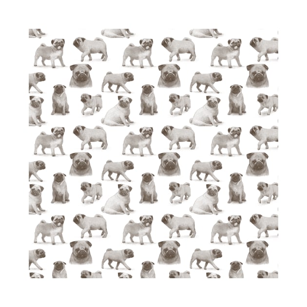 Pug Pattern 2 by Terry Fan