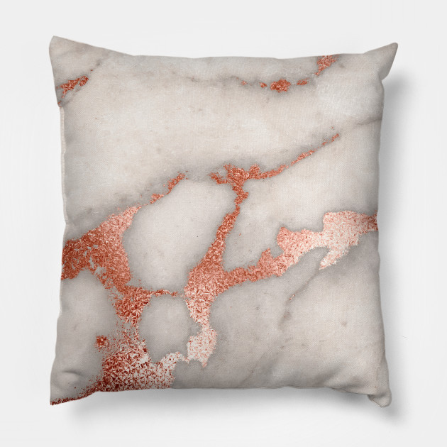 metallic marble pillow