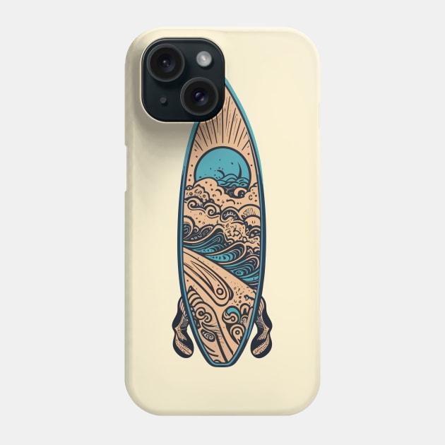 surfboard art, surfing surfer vibes, v24 Phone Case by H2Ovib3s