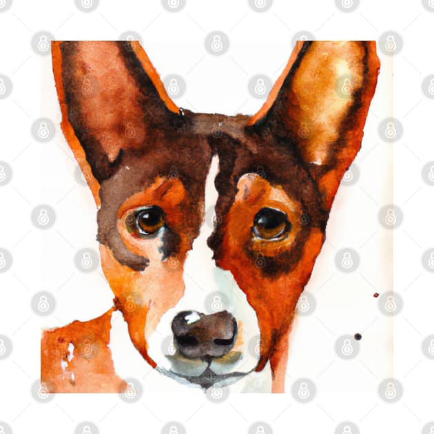 Basenji Watercolor - Dog Lovers by Edd Paint Something