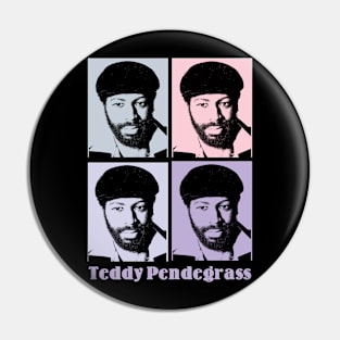 Teddy Pendegrass 80s Pop Art Pin